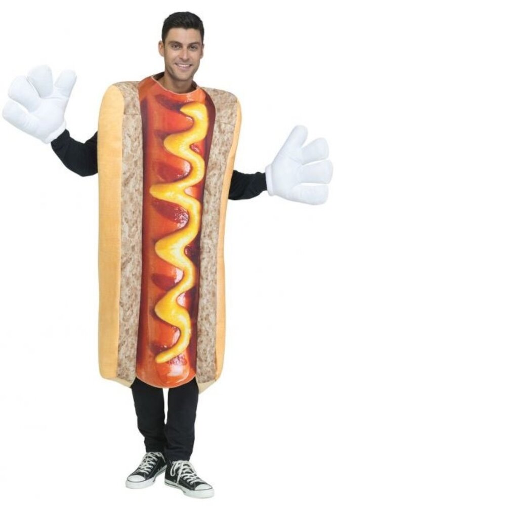 Hotdog Halloween Costume 1 Pc Tunic Adult Teen Unisex Pullover 14+